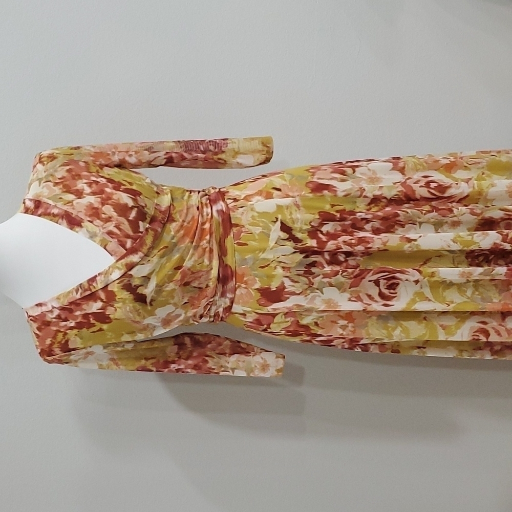 Enfocus Studio Floral Maxi Dress - Yellow and Brown